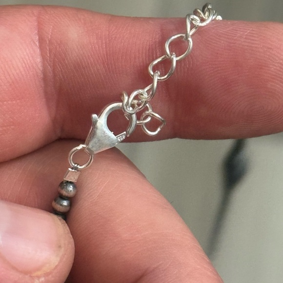 STERLING SILVER NATIVE AMERICAN SW NAVAJO PEARL 3,6,8mm GRADUATED NECKLACE .925 - Picture 9 of 11